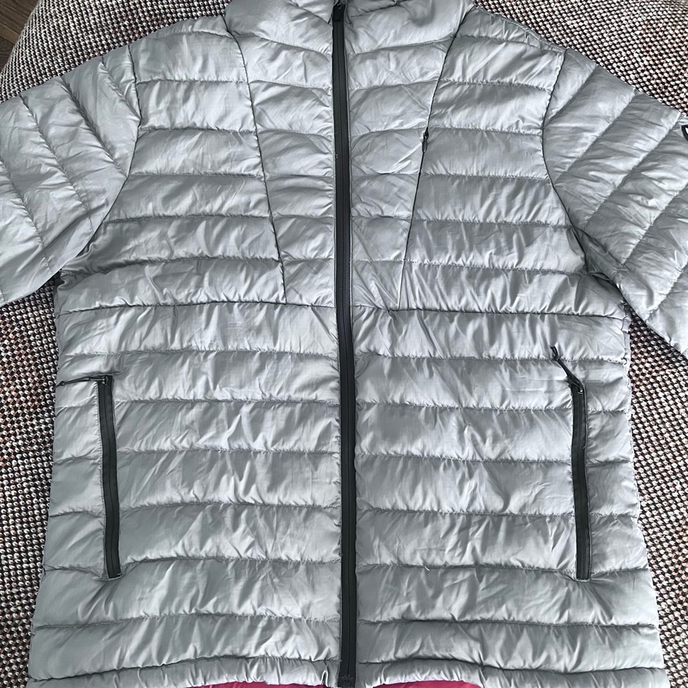 Men's Silver Puffer Jacket